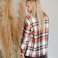 Rust Plaid Button Up Shacket Tops Staccato