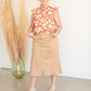 Rust Ruffle Sleeve Floral Top - FINAL SALE Tops VOY