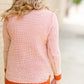 Rust Textured Crew Neck Sweater Tops Staccato