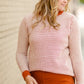 Rust Textured Crew Neck Sweater Tops Staccato