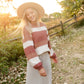 Rusty Brown Striped Colorblock Sweater Tops Polygram