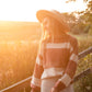 Rusty Brown Striped Colorblock Sweater Tops Polygram