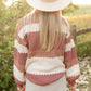 Rusty Brown Striped Colorblock Sweater Tops Polygram