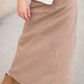 Ruthie A-Line Long Khaki Skirt Skirts