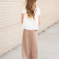 Ruthie A-Line Long Khaki Skirt Skirts