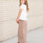 Ruthie A-Line Long Khaki Skirt Skirts