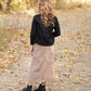 Ruthie A-Line Long Khaki Skirt Skirts