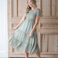 Sage Smocked Ditsy Print Midi Dress Dresses Hayden