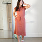 Your favorite dress is back in a brand new color! The Sami Terracotta Knit Midi Dress from our Inherit Name-sake label is the best dress for so many reasons. It drapes beautifully and feels casual, but looks so refined and feminine. The soft fabric has a bit of stretch and the sleeve length is very flattering. Tie waist for customizable fit and did we mention it has pockets?