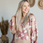 Sand Floral Print Sweater Tops Polagram