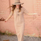 Short Sleeve Button Detail Polo Midi Dress Dresses Mod Ref