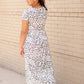 Short Sleeve Leopard Print Maxi Dress Dresses