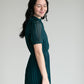 Short Sleeve Pleated Midi Dress Dresses