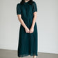 Short Sleeve Pleated Midi Dress Dresses