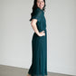 Short Sleeve Pleated Midi Dress Dresses