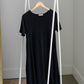Short Sleeve Pocket Knit Midi Dress Dresses Zenana Black / S