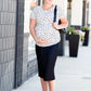 Short Sleeve Polka Dot Maternity Top Tops