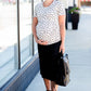 Short Sleeve Polka Dot Maternity Top Tops