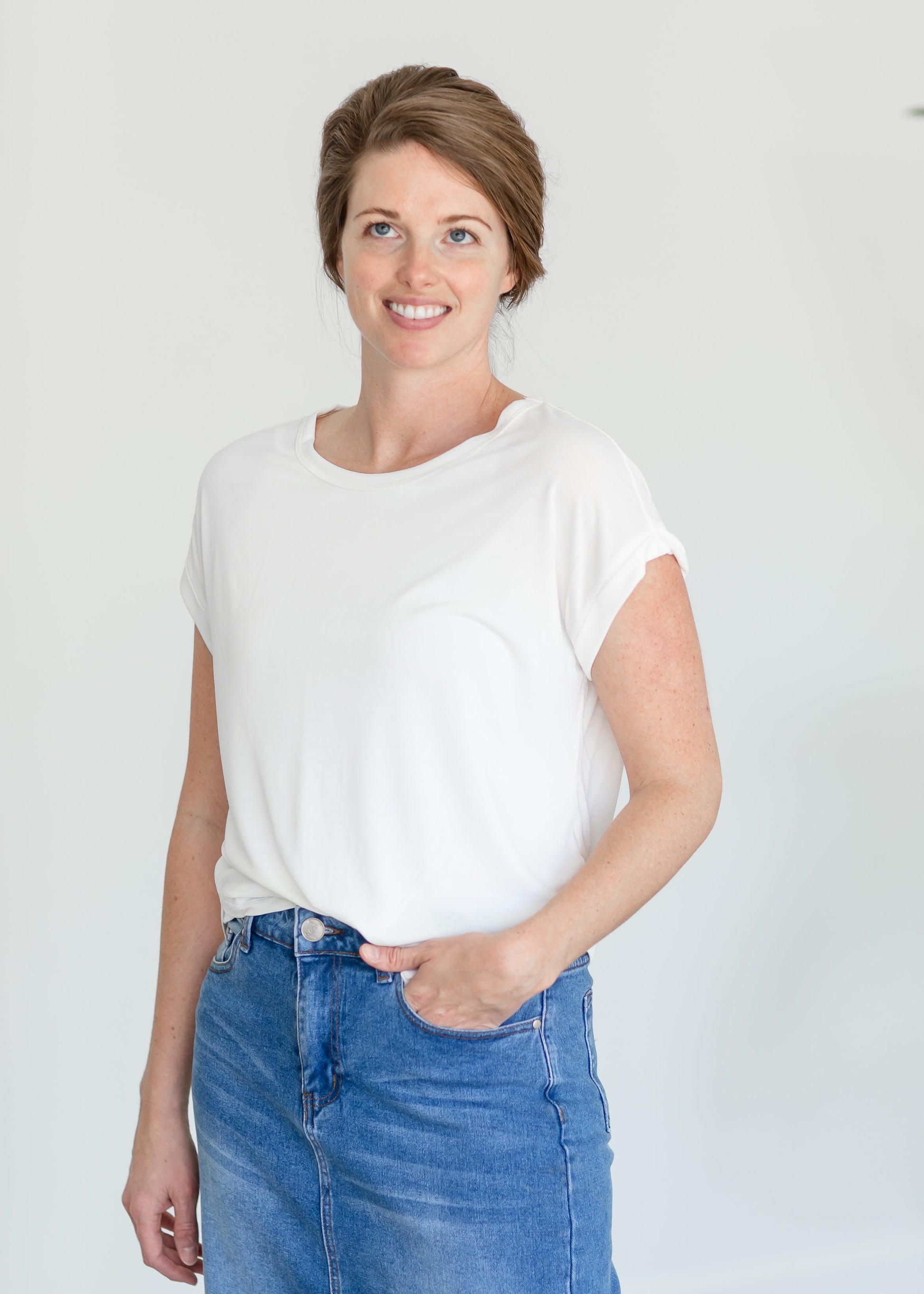Short Sleeve Round Neck Top Tops