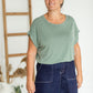 Short Sleeve Round Neck Top Tops