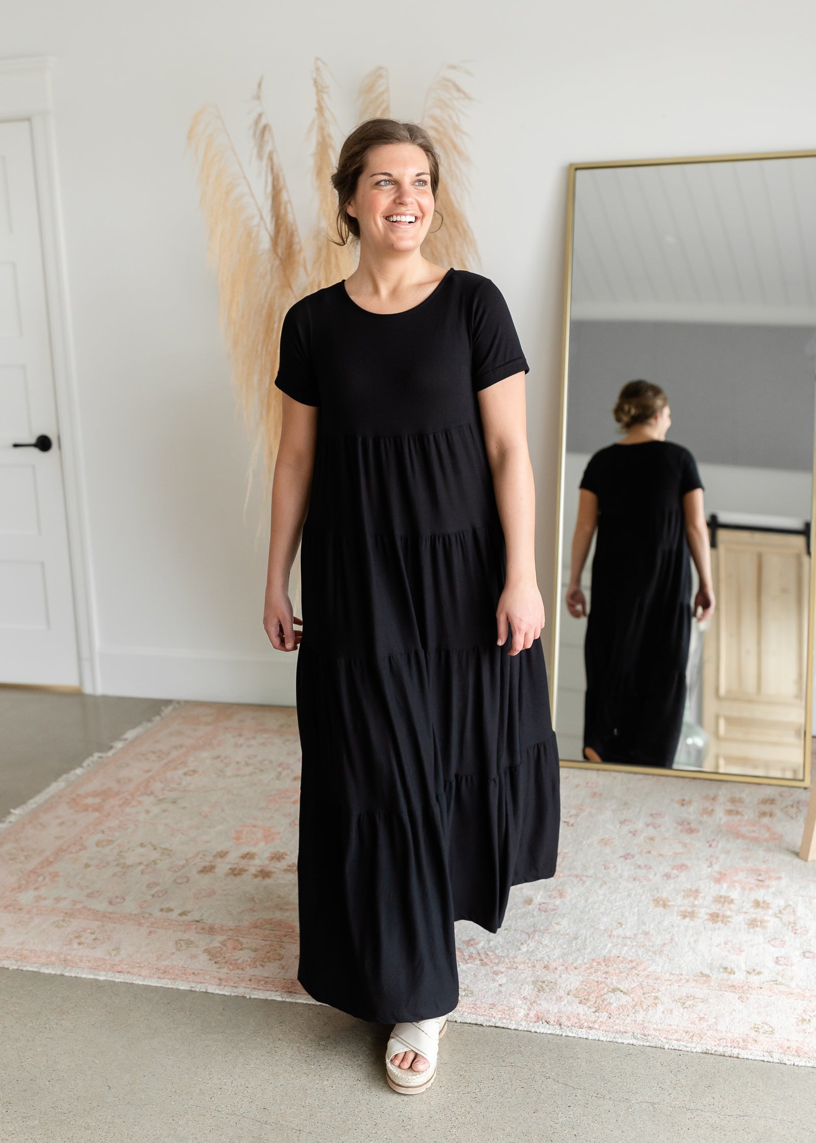Short Sleeve Tiered Maxi Dress - FINAL SALE – Inherit Co.