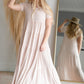 Short Sleeve Tiered Maxi Dress Dresses Zenana Blush / S