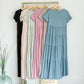 Short Sleeve Tiered Maxi Dress Dresses Zenana