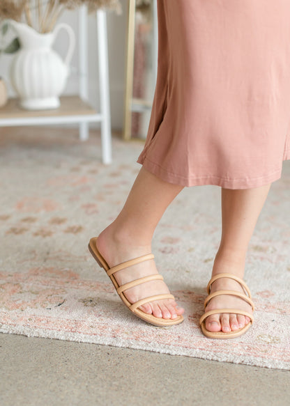 Simple and sleek, these Side Hustle Sandals feature three delicate puffy wrapped upper straps and cushioned insoles for a barely-there look that's cute and comfortable.