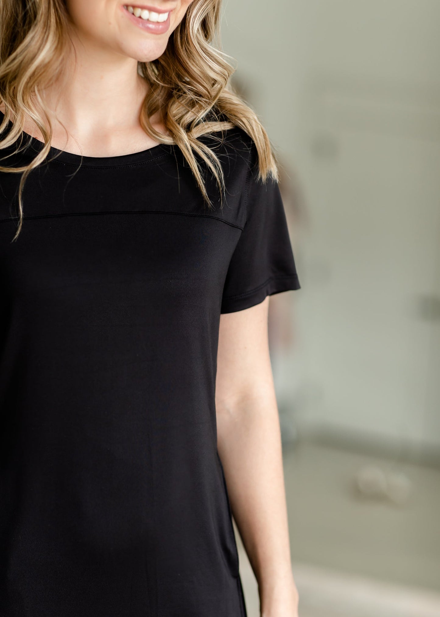 Simona Black Midi Sports Dress Dresses SOP Garment