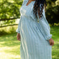 Sky Ruffle Shoulder Flowy Midi Dress Dresses Mary Square