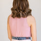 Sleeveless Crewneck Hi-Low Hem Top Tops