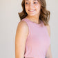 Sleeveless Crewneck Hi-Low Hem Top Tops