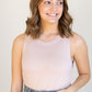 Sleeveless Crewneck Hi-Low Hem Top Tops Blush / S