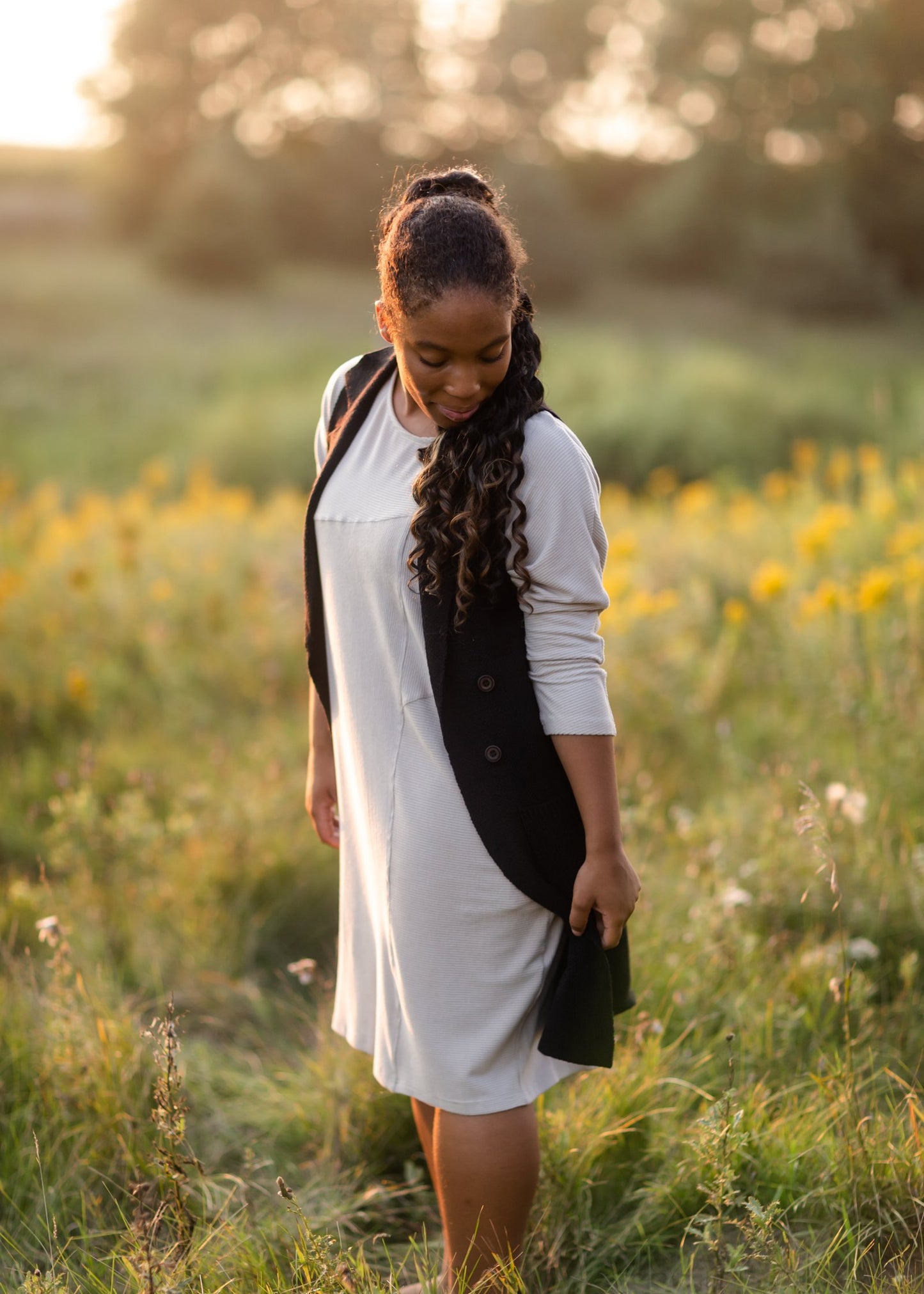 Sleeveless Long Cardigan Vest Tops Love Tree