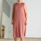 Sleeveless Round Neck Midi Dress Dresses Mod Ref Mauve / M