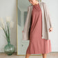 Sleeveless Round Neck Midi Dress Dresses Mod Ref Mauve / S