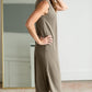 Sleeveless Round Neck Midi Dress Dresses Mod Ref Olive / L