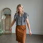 Small Floral V-neck Top Tops VOY