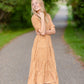 Smocked Bodice Ditsy Print Midi Dress Dresses Orange Creek/Tea N Rose