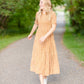 Smocked Bodice Ditsy Print Midi Dress Dresses Orange Creek/Tea N Rose