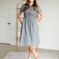 Smocked Bodice Midi Dress Dresses Polagram