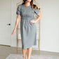 Smocked Bodice Midi Dress Dresses Polagram