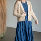 Smocked Bodice Puff Sleeve Tiered Denim Midi Dress Dresses Given Kale