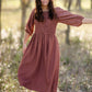 Smocked Bodice Square Neck Midi Dress - FINAL SALE Dresses Polygram