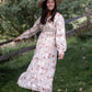 Smocked Detail V-Neck Floral Tiered Maxi Dress Dresses Polagram