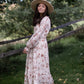 Smocked Detail V-Neck Floral Tiered Maxi Dress Dresses Polagram