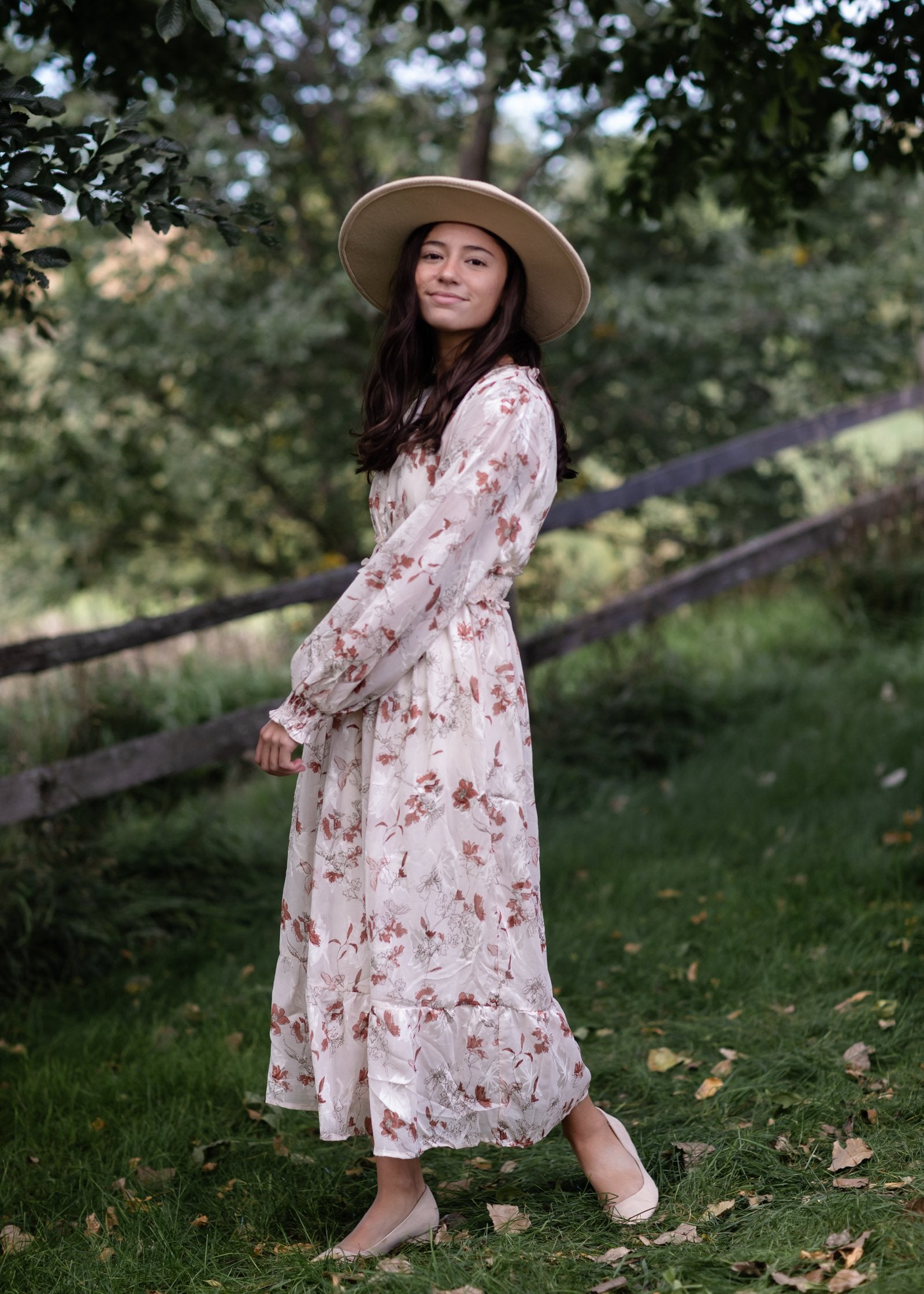 Smocked Detail V-Neck Floral Tiered Maxi Dress Dresses Polagram