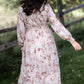 Smocked Detail V-Neck Floral Tiered Maxi Dress Dresses Polagram