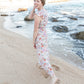 Smocked Floral Print Maxi Dress Dresses Polagram & BaeVely