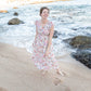 Smocked Floral Print Maxi Dress Dresses Polagram & BaeVely